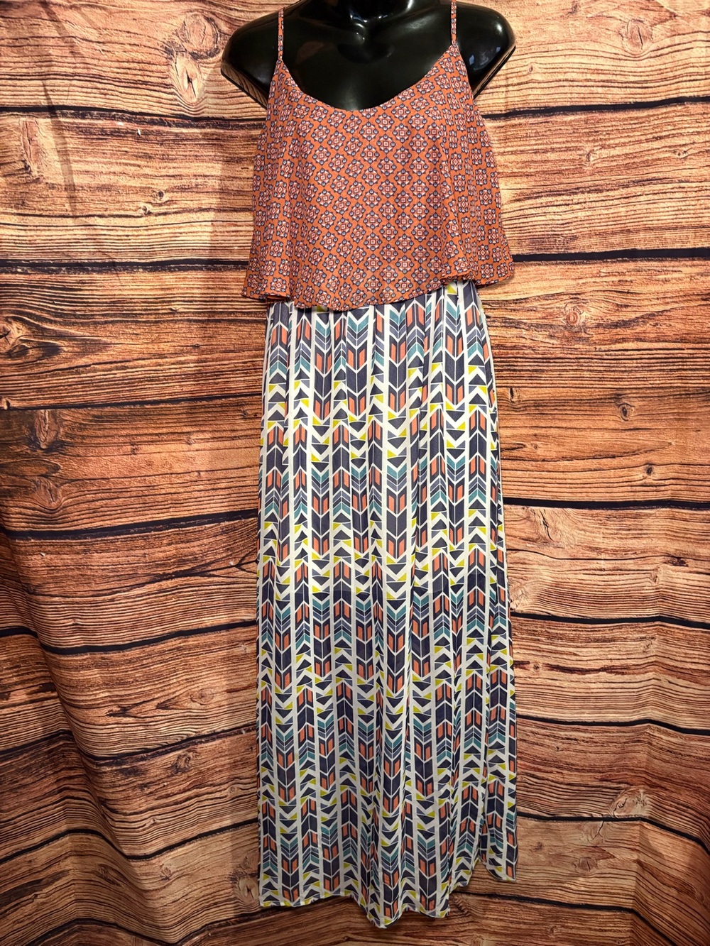 Accidentally In Love Geometric Maxi Dress
